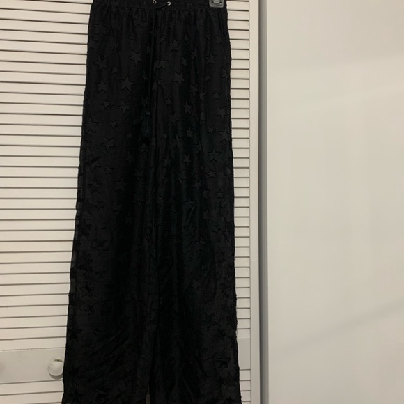 Glamorous Black Wide Leg Pant Size M - Picture 1 of 2